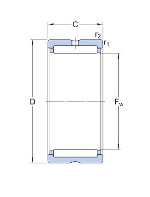 SKF RNA 4844 jehlové ložisko