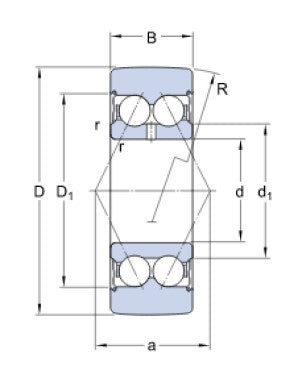 SKF 305800 C-2Z ložisková kladka