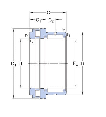 SKF NKXR 25 jehlové ložisko kombinované