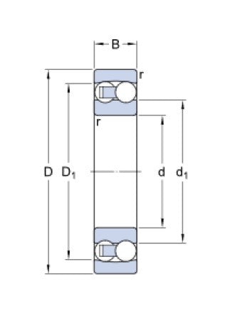 SKF 2313 M/C3 naklápěcí kuličkové ložisko