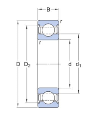 SKF 6307-2Z/VA208 kuličkové ložisko