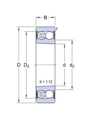 SKF 2213 E-2RS1KTN9/C3 naklápěcí kuličkové ložisko