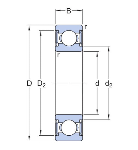 SKF W 634-2RS1 nerezové kuličkové ložisko