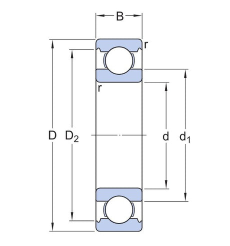SKF W 6303 nerezové kuličkové ložisko