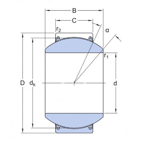 SKF GEH 100 TXE-2LS (GE 100-FW-2TS) bezúdržbové kloubové ložisko ,ocel/PTFE