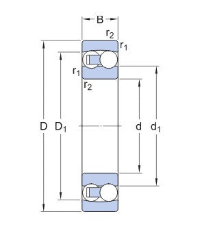 SKF 2308 EM/P6 naklápěcí kuličkové ložisko