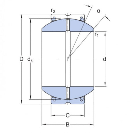 SKF GEH 80 ES-2LS kloubové ložisko ocel/ocel