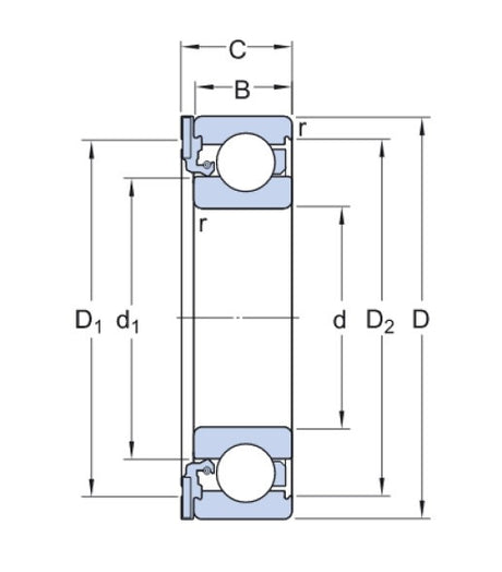 SKF ICOS-D1B06 TN9 kuličkové ložisko