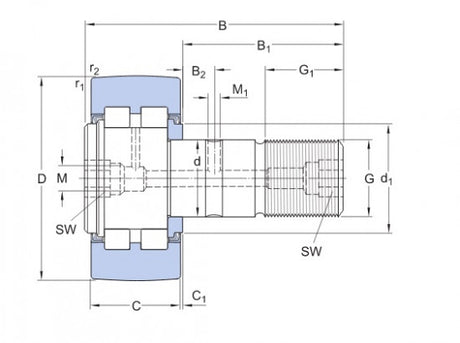 SKF PWKR 52.2RS snímací kladka