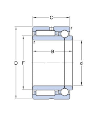 SKF NKIB 59/22 jehlové ložisko kombinované