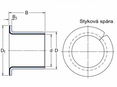 SKF PCMF 141617 E pouzdro kluzné přírubové, ocel-PTFE/Pb