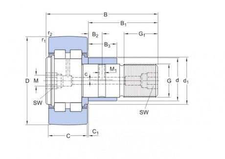 SKF PWKRE 52.2RS snímací kladka
