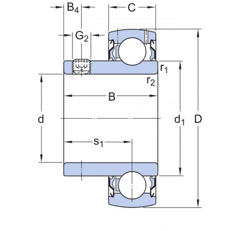 SKF YAT 206-103 upínací ložisko