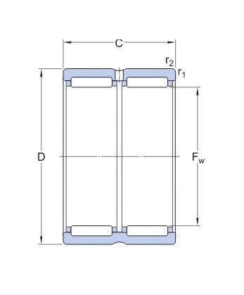 SKF RNA 6909 jehlové ložisko