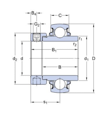 SKF YEL 205-2DW/AG (YELAG 205) upínací ložisko