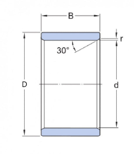 SKF LR 30X35X12.5 ložiskový kroužek