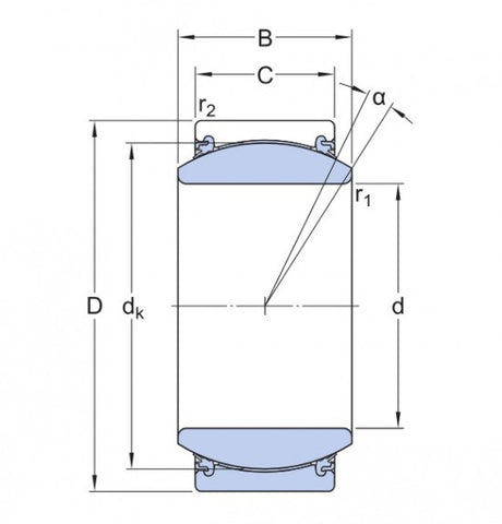 SKF GE 35 TXG3E-2LS kloubové ložisko