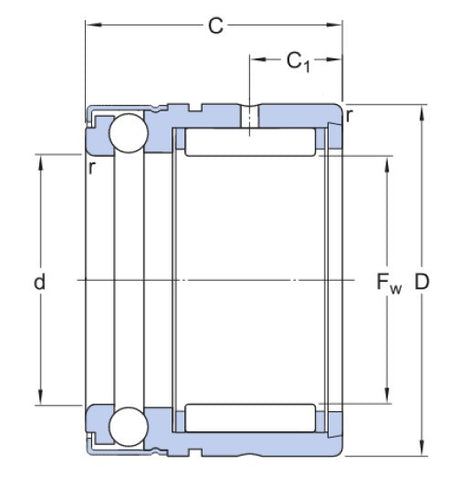 SKF NX 20 Z jehlové ložisko kombinované