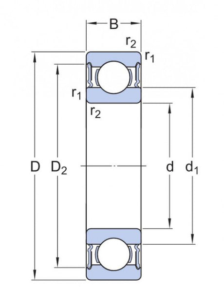 SKF 6206-2RS1/W64 kuličkové ložisko