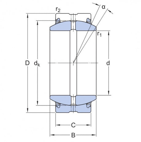 SKF GE 50 ES-2RS kloubové ložisko ocel/ocel