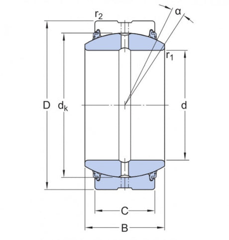 SKF GE 70 ES-2LS kloubové ložisko ocel/ocel