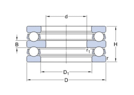 SKF 52209 axiální kuličkové ložisko