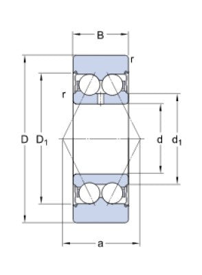 SKF 305707 C-2Z ložisková kladka