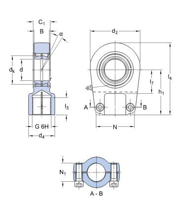 SKF SIR 25 ES kloubová hlavice