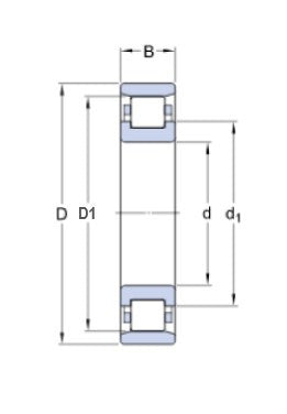 SKF N 203 ECP válečkové ložisko