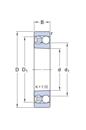 SKF 2215 EKTN9 naklápěcí kuličkové ložisko